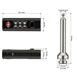 Wiltec Waffenkoffer 109,8x41,5x15,5cm Langwaffenkoffer Gewehrkoffer TSA Schloss