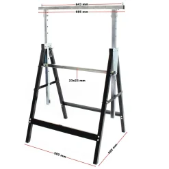 Wiltec 2x Gerüstbock 80-130cm bis 200kg Unterstellbock Klappbock Stützbock