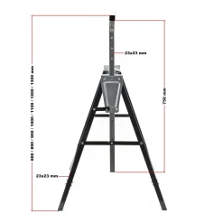 Wiltec 2x Gerüstbock 80-130cm bis 200kg Unterstellbock Klappbock Stützbock