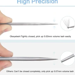 Wimpernpinzette Set 5 Stück Edelstahl Profi Wimpernverlängerung Nagelkunst