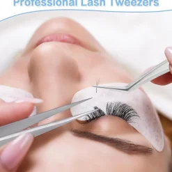 Wimpernpinzette Set 5 Stück Edelstahl Profi Wimpernverlängerung Nagelkunst