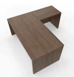 Winkelschreibtisch SILE mit Wangengestell 180/200 x 180 x 74 cm