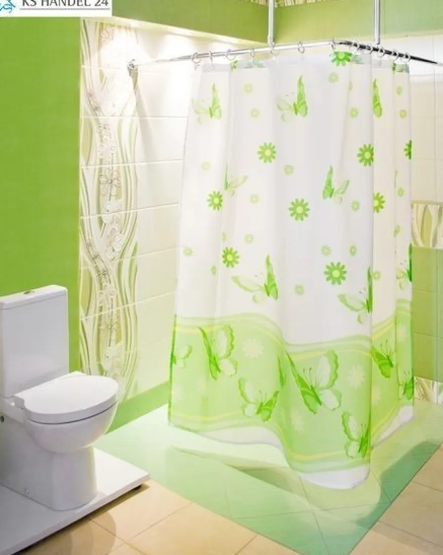 Winkelstange 150x150 cm Überlänge barrierefrei Chrom 2x Deckenhalterungen Badewanne