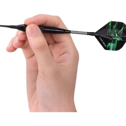 WIN. MAX Dartpfeile Set 12 Stück Soft Darts 18g Profi Schwar mit Etui