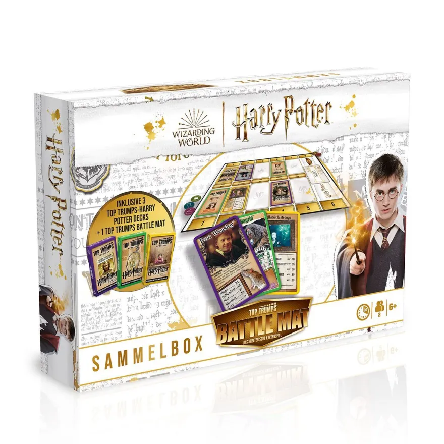 Winning Moves Battle Mat - Harry Potter inkl. drei Top Trumps Kartenspiel Matte