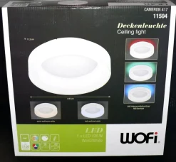 WOFI Cameron 147 RGB LED Decken Lampe Leuchte FB Ø45 cm 26W 2100L 5500K Weiß
