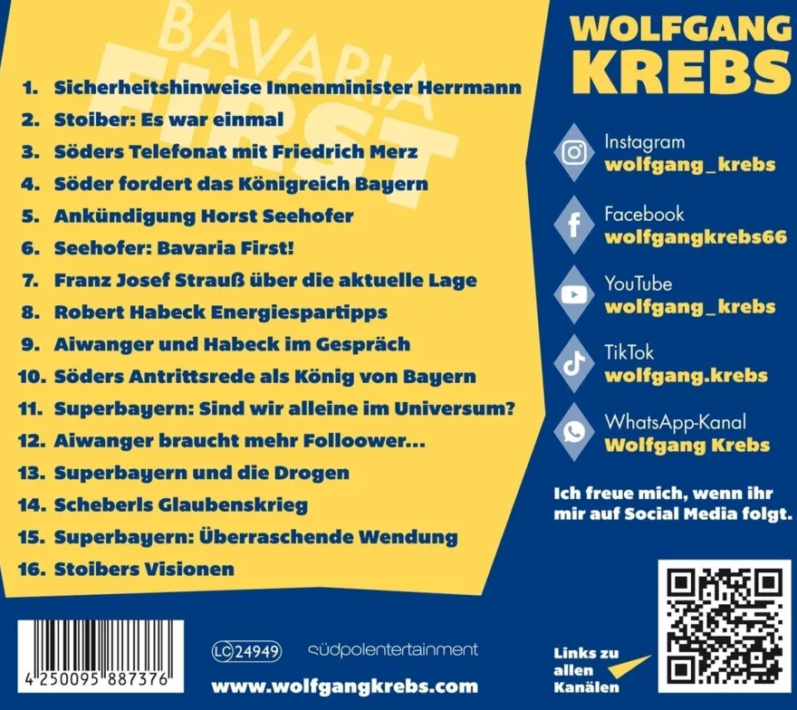 Wolfgang Krebs: Bavaria First! - - (CD / B)