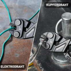 Workpro Bolzenschneider Mini Cr-V Stahl 210mm mit gehärteten Backen und Feder