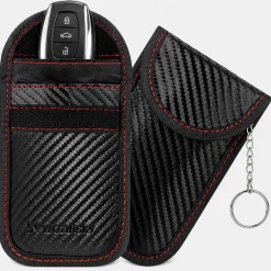 Wozinsky WPB-R14 RFID Blockierhülle Autoschlüssel 14 x 9 cm Schwarz