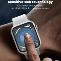 WSKEN Apple Watch Series 9/8/7 41mm Displayschutzfolie [Titanium Alloy Frame] 2
