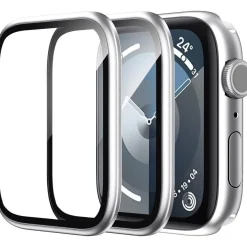 WSKEN Apple Watch Series 9/8/7 41mm Displayschutzfolie [Titanium Alloy Frame] 2