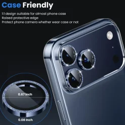 WSKEN Kameraschutz für iPhone 17 Pro Max/Pro - 9H Härte, Kratzfest, Blasenfrei