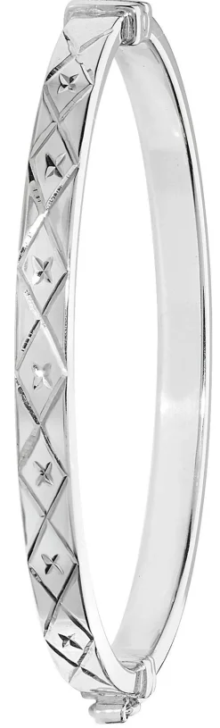 Wunderschöner 925 Sterling Silber Baby - Klappbar Armreif - 4.6cm, 5 Gramm