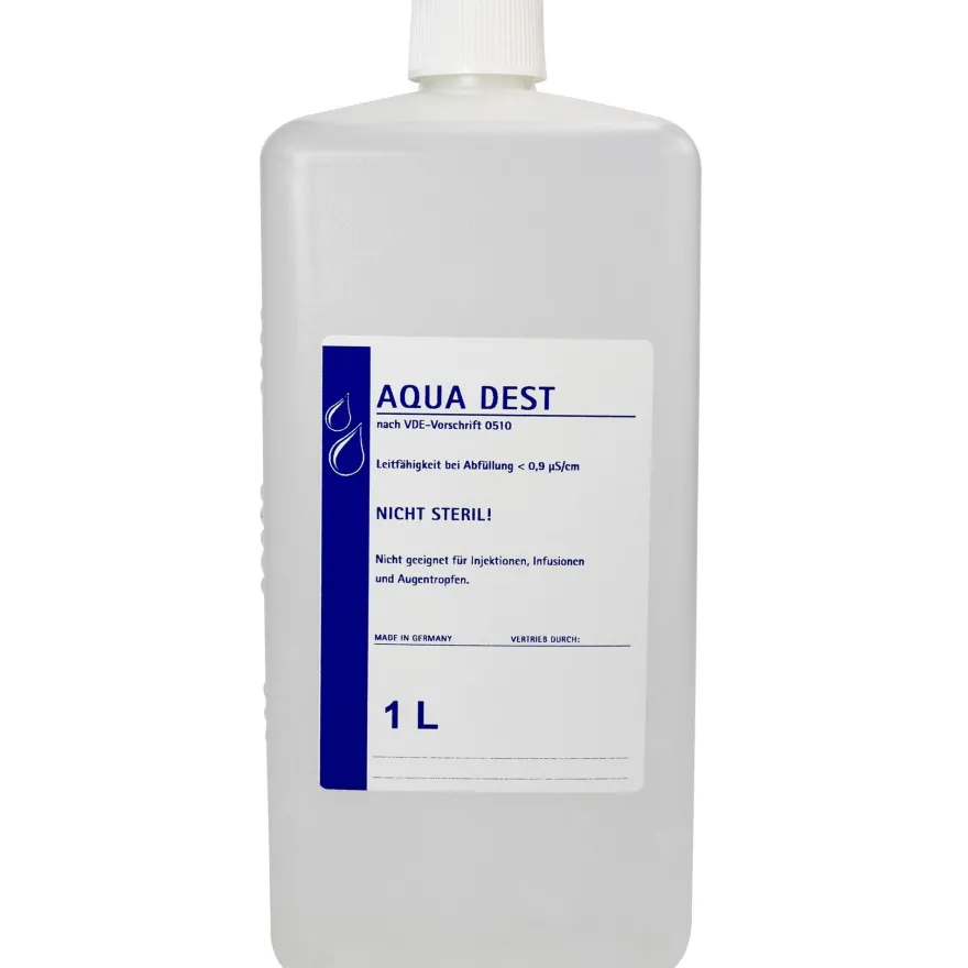23 x Aqua Dest 1 L destilliertes Wasser reines Wasser