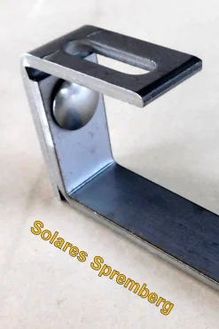 1-8x Balkonhaken für Balkonkraftwerk m. eckigen Handlauf d=70-95mm aus Edelstahl