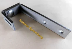 1-8x Balkonhaken für Balkonkraftwerk m. eckigen Handlauf d=70-95mm aus Edelstahl