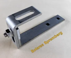 1-8x Balkonhaken für Balkonkraftwerk m. eckigen Handlauf d=70-95mm aus Edelstahl
