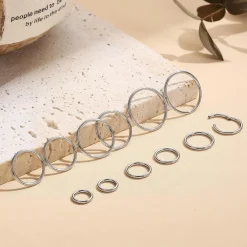 12x Cassieca 16G Edelstahl Piercing Nasen Ohr Lippe Hoop Septum - 6-16MM