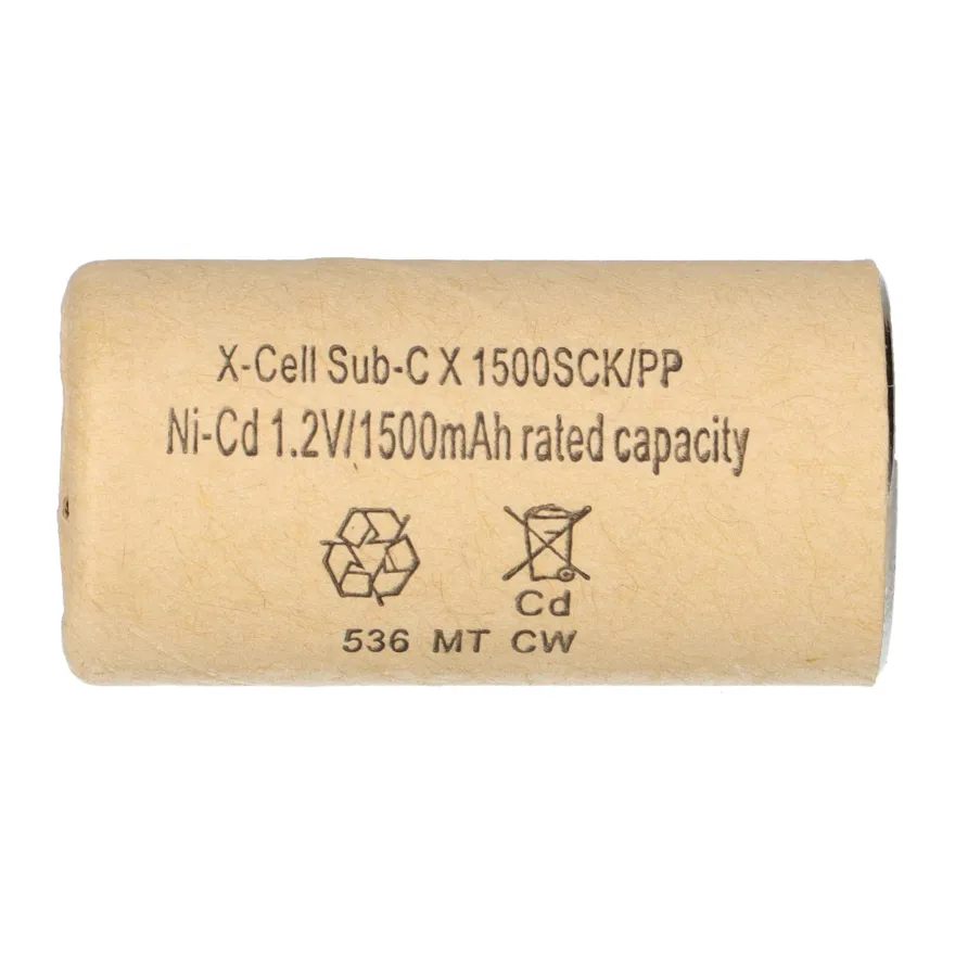 XCell Akku Sub-C 1,2V / 1500mAh 1500SCK Pappmantel
