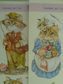 2 x 3D Bogen Doe Maar Brownen Ross süsse vermenschlichte Katzen Golf Angeln Liebe