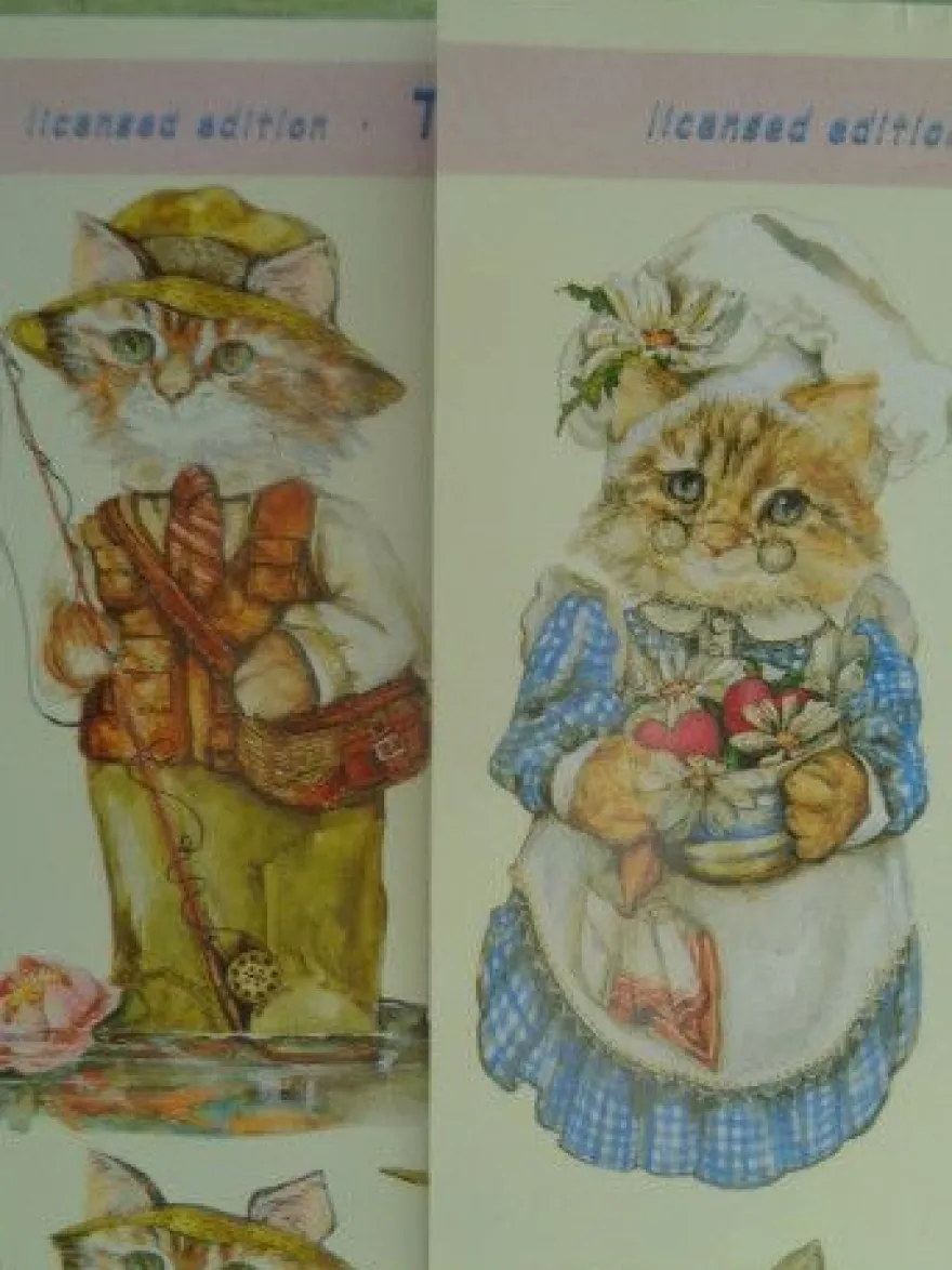 2 x 3D Bogen Doe Maar Brownen Ross süsse vermenschlichte Katzen Golf Angeln Liebe
