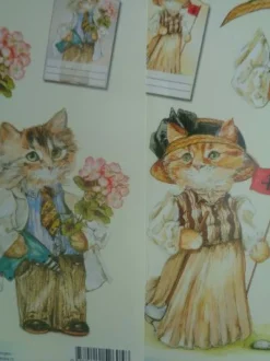 2 x 3D Bogen Doe Maar Brownen Ross süsse vermenschlichte Katzen Golf Angeln Liebe