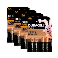 4x Duracell Plus AA Mignon 1,5V Alkaline Batterien MN1500 LR06 4er Blister