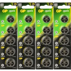 4x 5er Blister GP Knopfzellen CR2016 CR 2016 Lithium Batterien 3V