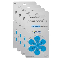 4x 6er Blister Varta Power One Hörgerätebatterien P675 Blau PowerOne PR44