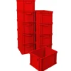 10x Eurobehälter / Stapelboxen, rot, LxBxH 400x300x235 mm, 22,5 Liter