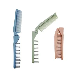 3x faltbare Haarbürsten Kamm Massagekopf feiner Zahnkamm Taschenreise für Frauen