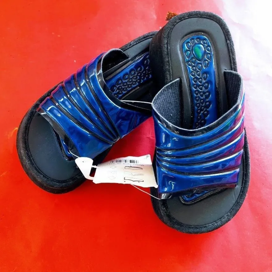 33x Fashy Damen Hausschuhe Bade & Freizeitslipper Neon Blau Farbe Gr.32-37 Restposten