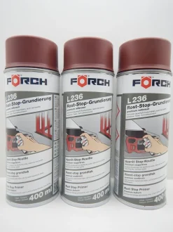 3X FÖRCH Roststopp Grundierung ANTI ROST Premium Rotbraun L236 SPRAY 400ML