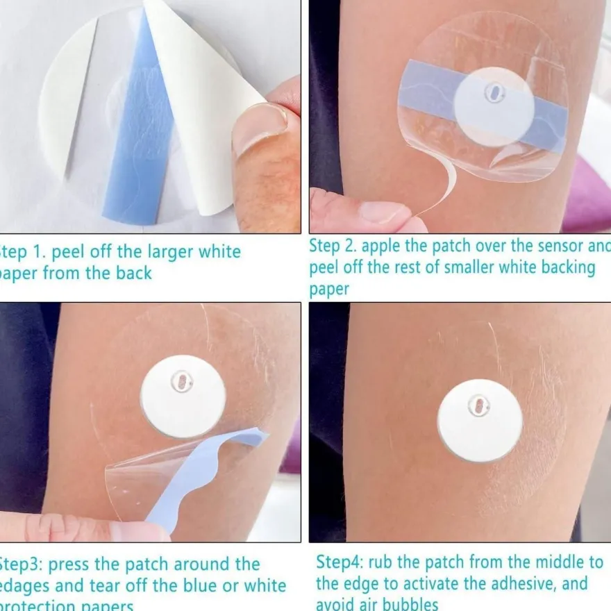 20x Freestyle Libre 3 Pflaster, transparente Sport-Pflaster für Sensor