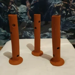 3x Garnelenstamm 20x3cm Terrakotta Garnelenhöhle Tonhöhlen Garnelenturm Garnelen
