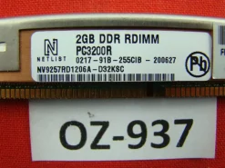 1x2GB IBM PC3200R-3330-Z 2GB ECC 2Rx4 38L5912 RDIMM DDR400 #OZ-937