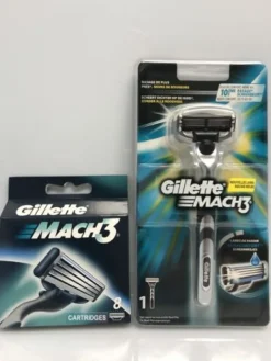 9x Gillette MACH3 Rasierklingen + Rasierer Original Klingen neu