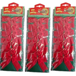30X Große Schleifen Rote Bowknot Weihnachtsbaum Ornamente Weihnachtsdeko Xmas