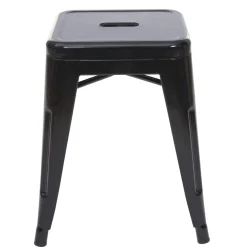 6x Hocker HWC-A73, Metallhocker Sitzhocker, Metall Industriedesign stapelbar