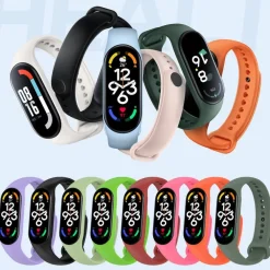 Xiaomi Mi Band 7 Ersatzband Silikon Armband Original MiBand 7 farbig Neu