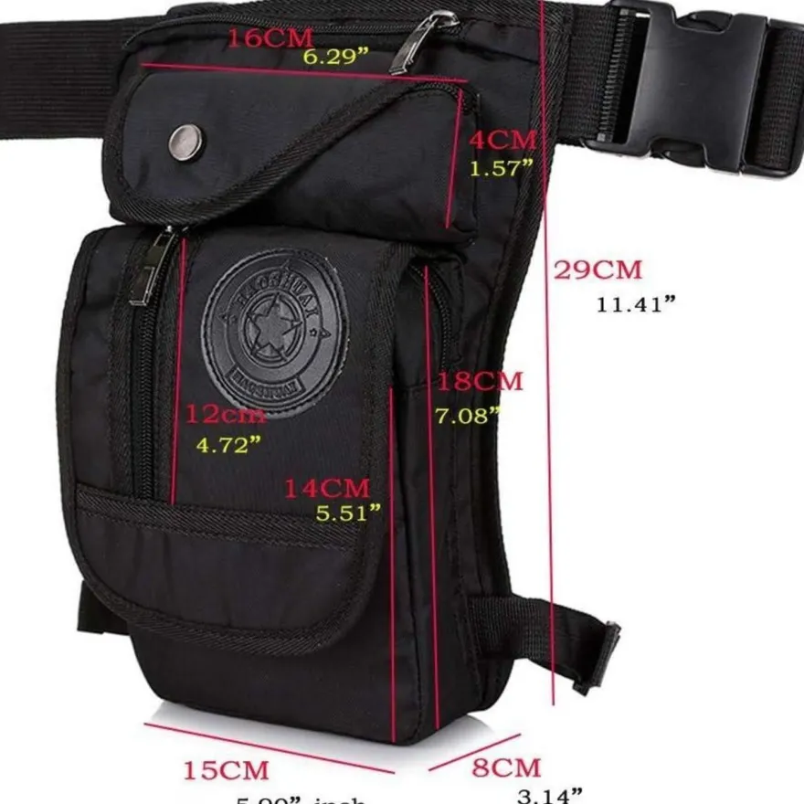 Xieben Beintasche Motorrad Reitertasche Leg Bag Hüfttasche wasserabweisend Nylon
