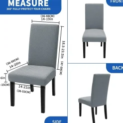 Xineage Stuhlhussen 2er Set, universale Stretch Hussen für Esszimmerstühle