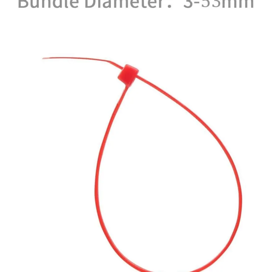 XINGO Kabelbinder Rot, 1000 Stück, 200mm x 4.8mm, 22,7 kg Zugfestigkeit