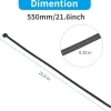 XINGO 100 Stück Kabelbinder Schwarz, 550mm x 9mm breit, UV Beständig