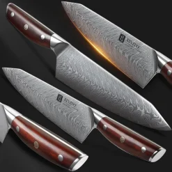 XINZUO Damaststahl Kochmesser 21cm Kiritsuke Chefmesser Gyuto Küchenmesser