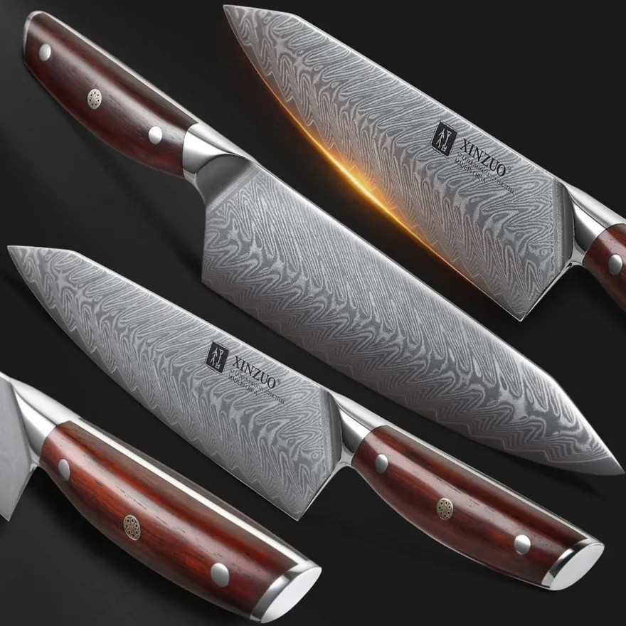 XINZUO Damaststahl Kochmesser 21cm Kiritsuke Chefmesser Gyuto Küchenmesser