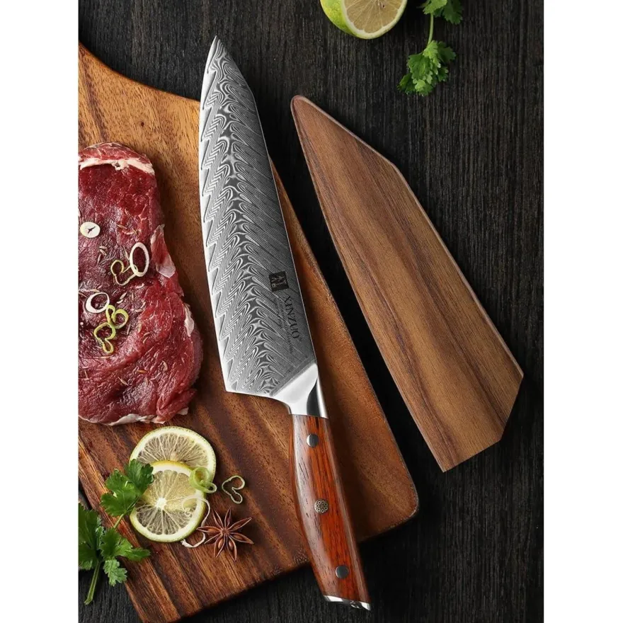 XINZUO Damaststahl Kochmesser 21cm Kiritsuke Chefmesser Gyuto Küchenmesser