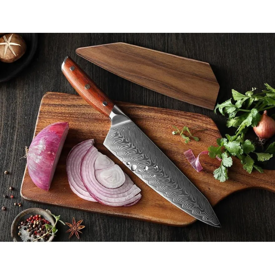 XINZUO Damaststahl Kochmesser 21cm Kiritsuke Chefmesser Gyuto Küchenmesser
