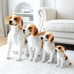 Xiyocadt Realistischer Beagle Stoffhund Plüschtier, Lebensecht, 40cm, Spielzeug