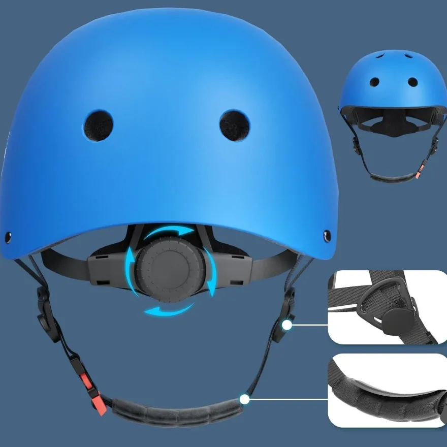XJD Kinder Jugend Fahrradhelm Klassiker Mädchen Jungs Blau M 55-57cm